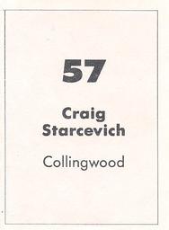 1990 Select AFL Stickers #57 Craig Starcevich Back